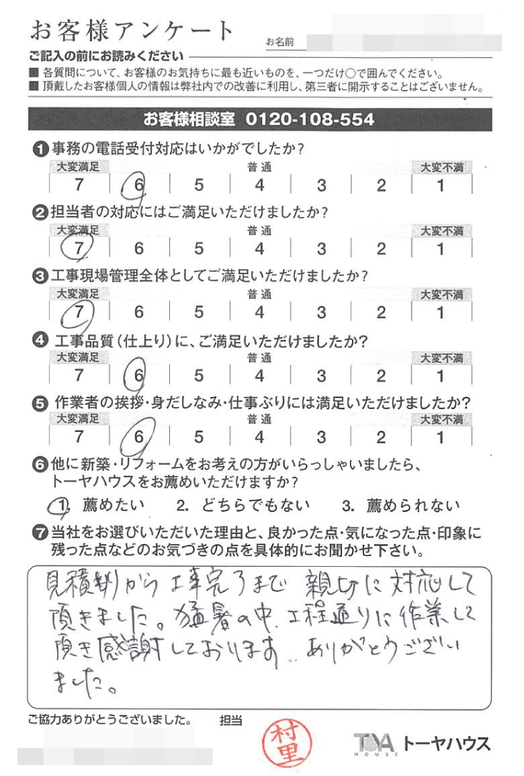 お褒めの言葉