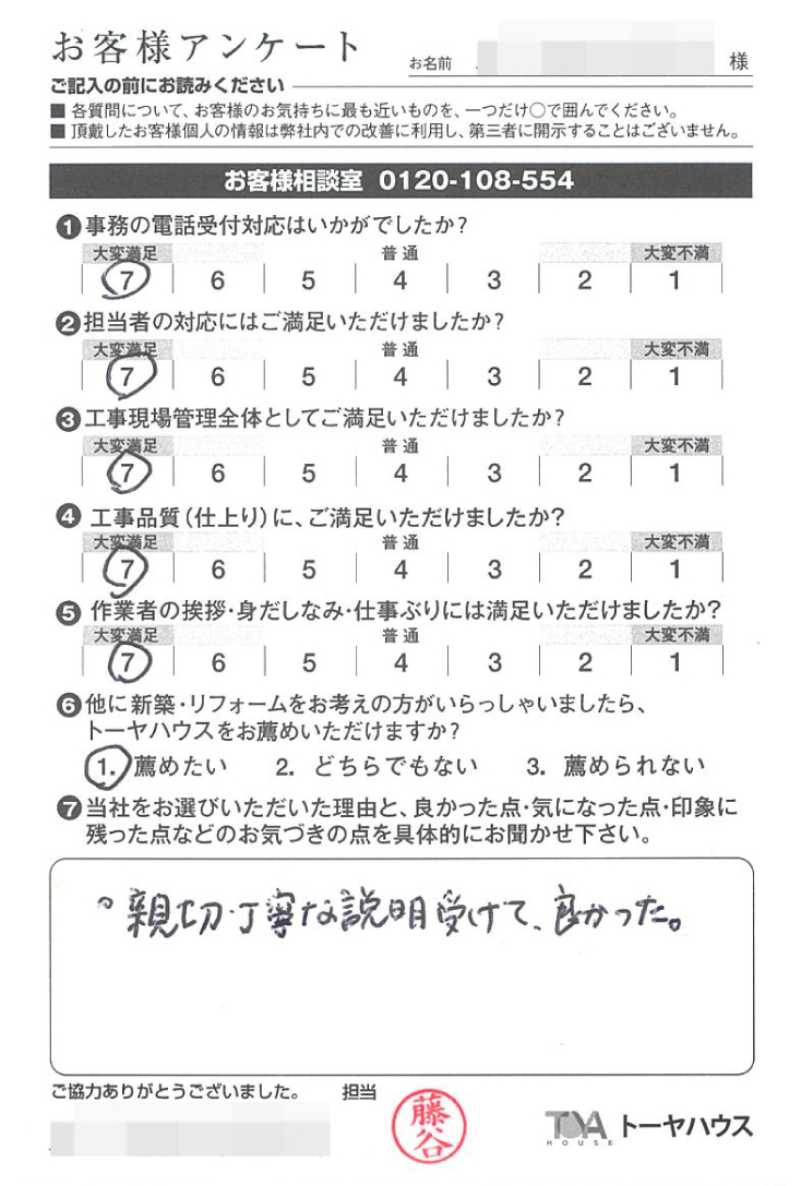 お褒めの言葉