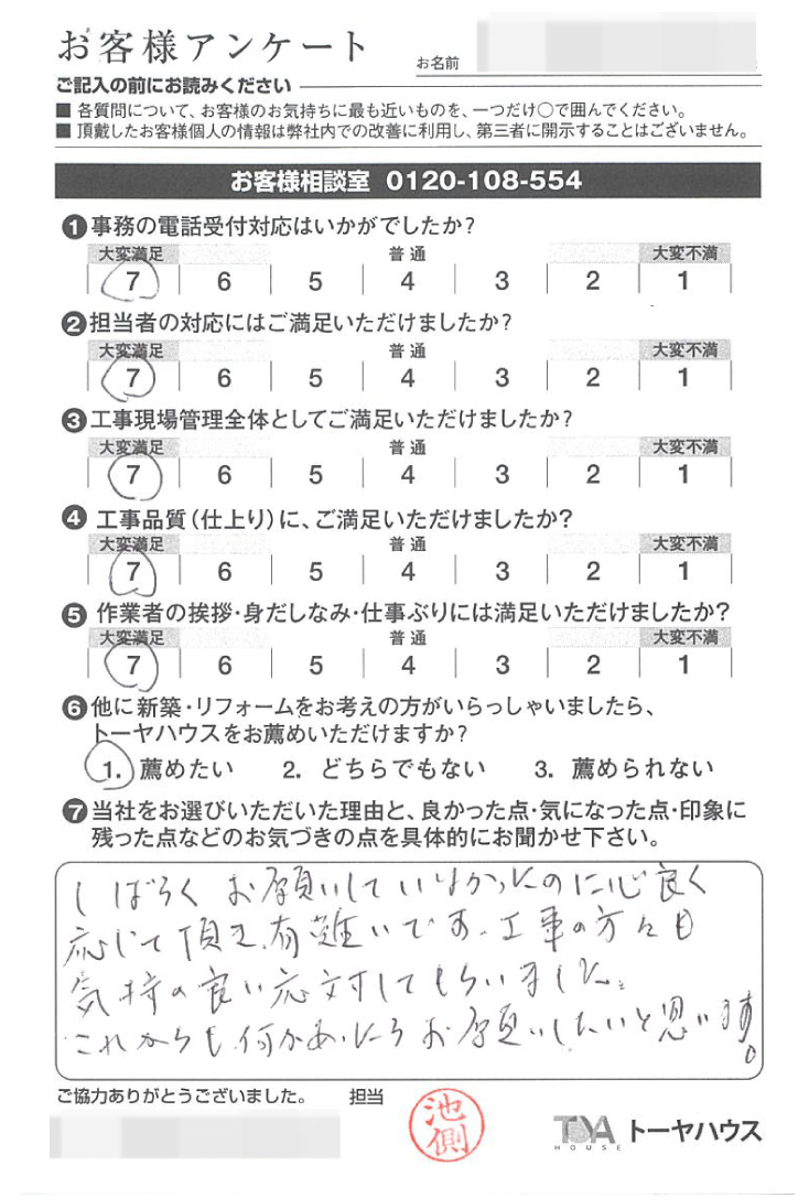 お褒めの言葉