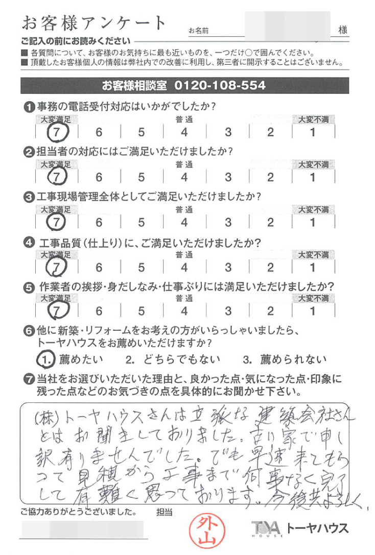 お褒めの言葉